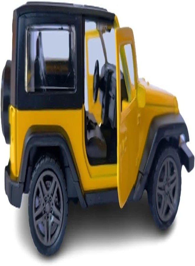 4AJ BAZAAR Cool Pull Back Mahindr Thar Jeep DIE CAST Metal Toy for Kids| Miniature Scaled Models Toy CAR (Colour May be Different) - Image 4